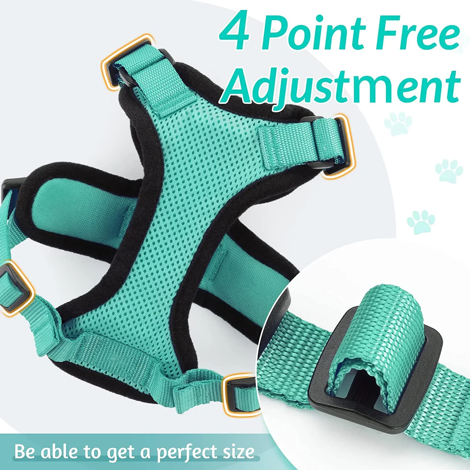 Escape Proof Cat Harness and Leash - Adjustable Soft Vest for Walking