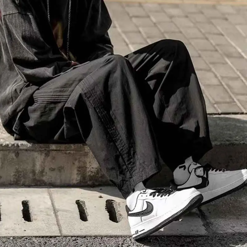 Spring Autumn Elegant Fashion Harajuku Slim Fit Ropa Hombre Loose All Match Sport Casual Pants Solid Straight Cylinder Leggings
