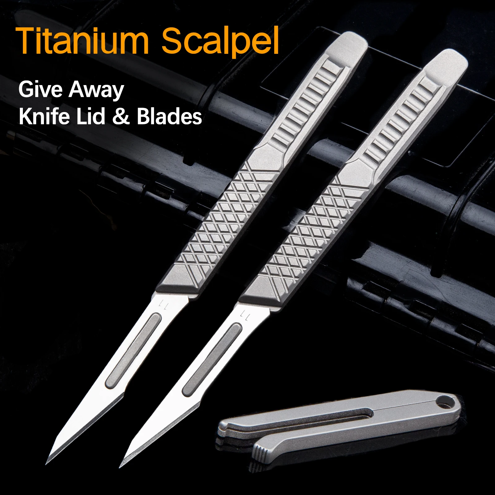 No. 11 Blade Scalpel Titanium Handle With Knife LidCarving Knife Animal Scalpel Knife Repair