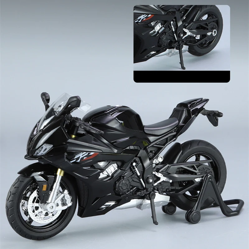 1:12 2023 S1000RR M Version Racing Motorcycle Model Diecast Alloy Metal Cross-country Motorcycle Model Sound Light Kids Toy Gift 5
