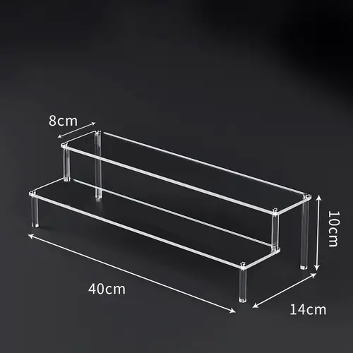 1-5 Tier Acrylic Display Risers Clear Shelf Doll Clay Figurine Display Stand for Desserts Perfume Organizer Showcase W-10 - Image 15