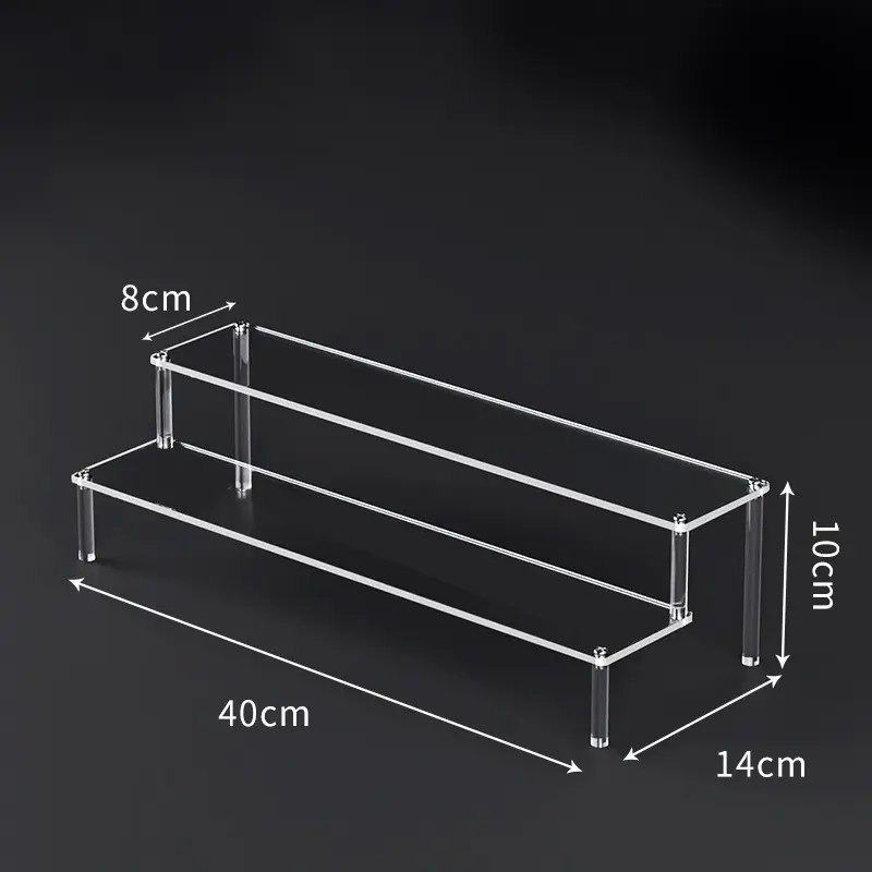 1-5 Tier Acrylic Display Risers Clear Shelf Doll Clay Figurine Display Stand for Desserts Perfume Organizer Showcase W-10 - Image 15