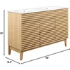Oak White 48" Double Bathroom Vanity Mid-Century Bathroom Vanity Quality Construction Bathroom Storage Ceramic Double Sink 6