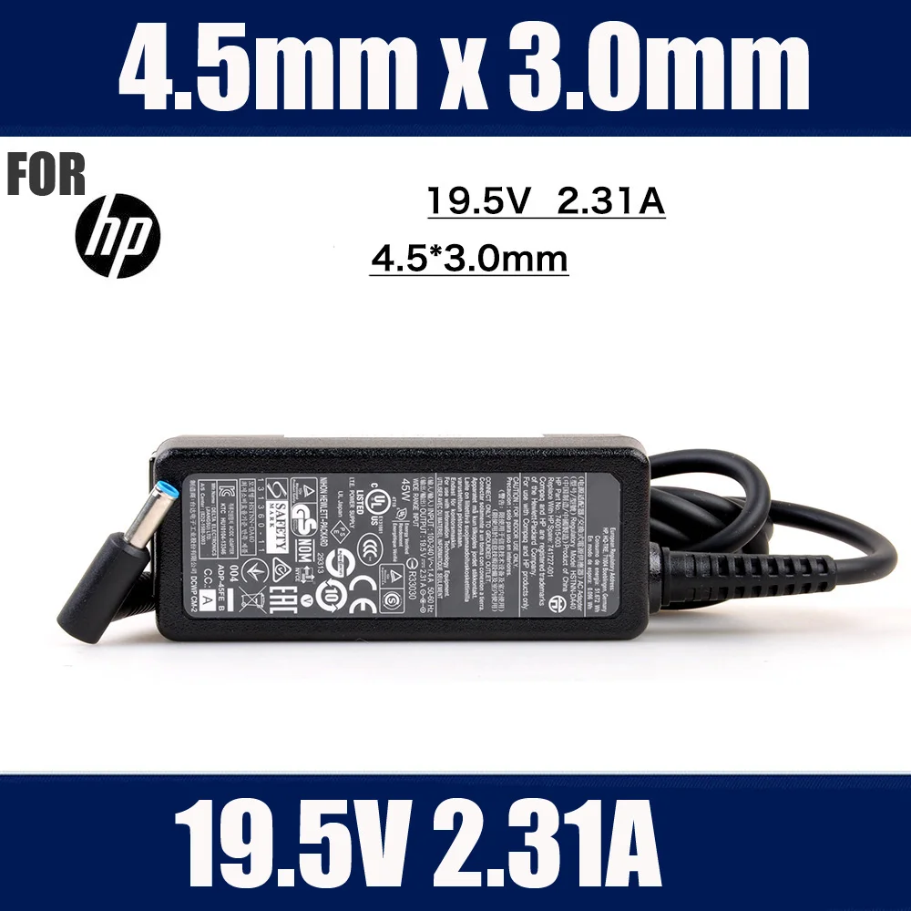 

Original 19.5V 2.31A 45W FOR HP ProBook 400 430 X360 G1 G2 450 G3 laptop AC adapter charger 740015-003 741727-001002 HSTNN-DA40