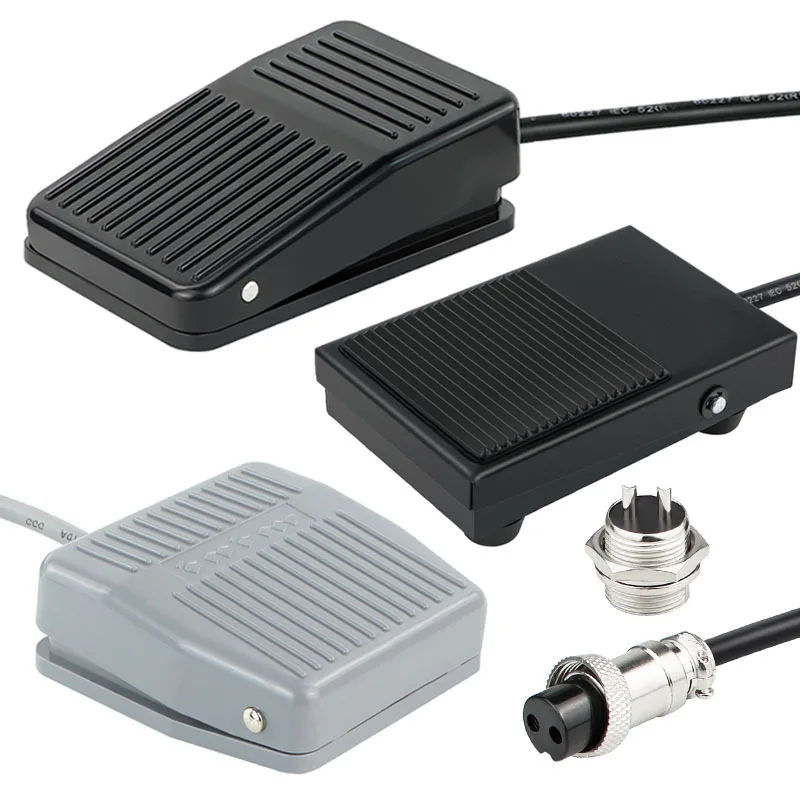 TFS-201 SPST Momentary Metal Foot Pedal Switch | Anti-Slip Design 1PCSフットスイッチTFS-201瞬時制御15CM