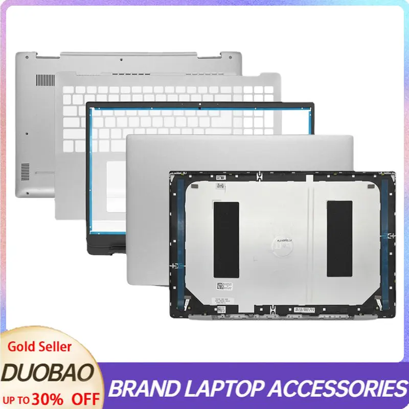 Dell Inspiron P88f Case do Portátil Lcd Tampa Traseira Moldura Frontal Palmrest Inferior Prata Novo