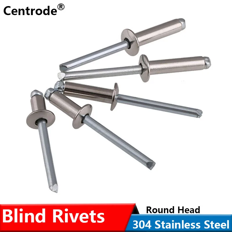 304 stainless steel open rivet, round head, pop rivet, decoration nail, hollow rivet m3.2 m4