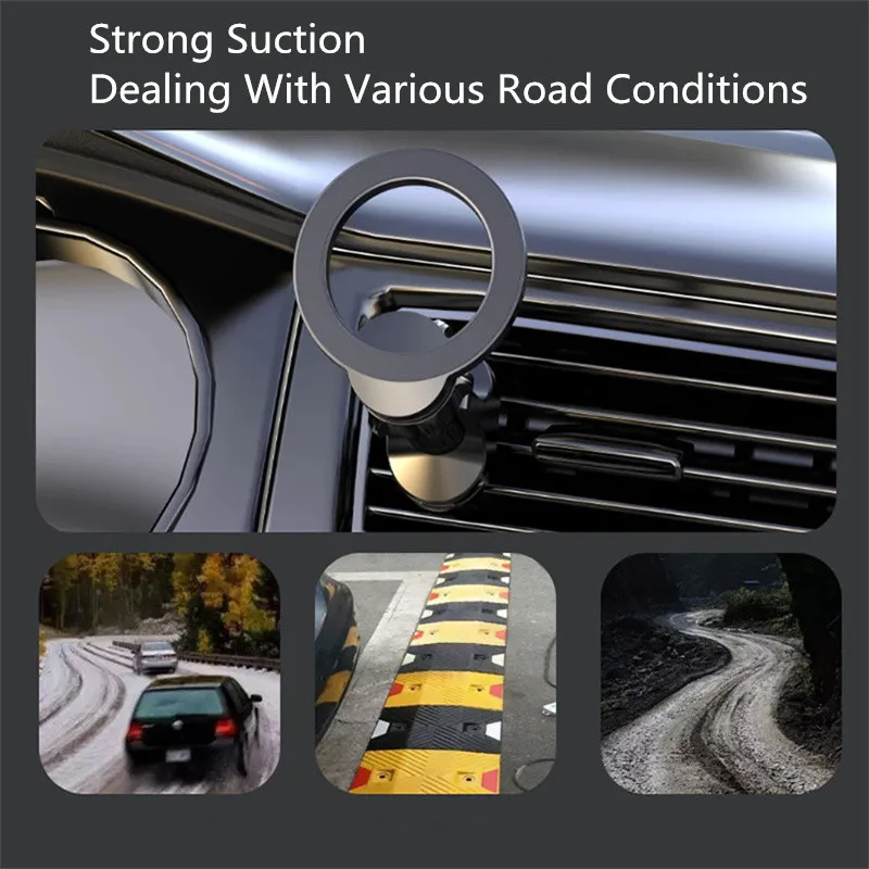자동차 에어 아울렛 CD 홀 마그네틱 거치대, 맥세이프 마그네틱 폰, 자동차 내비게이션 브래킷 스탠드, 아이폰 15, 14, 13 미니 프로 맥스용