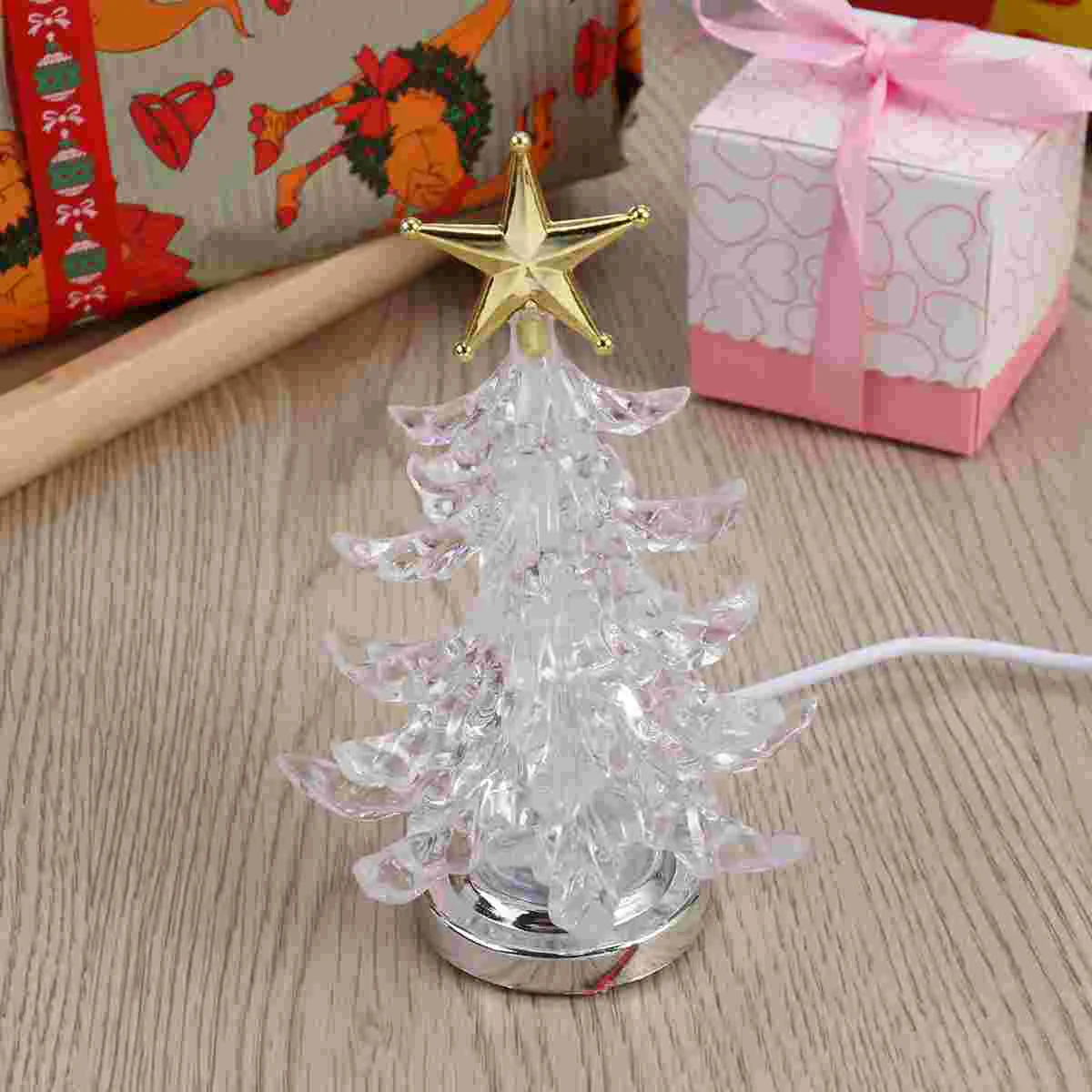 Glowing Christmas Tree LED Light USB Night Light Flashing Light Table Lamp Decorative Bedside Lamp for Home Christmas Gifts