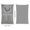 2-Piece Hanging Laundry Basket Bag With Adjustable Stainless Steel Door Hook For Storing Dirty Clothes And Saving Space 2