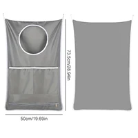 2-Piece Hanging Laundry Basket Bag With Adjustable Stainless Steel Door Hook For Storing Dirty Clothes And Saving Space 2