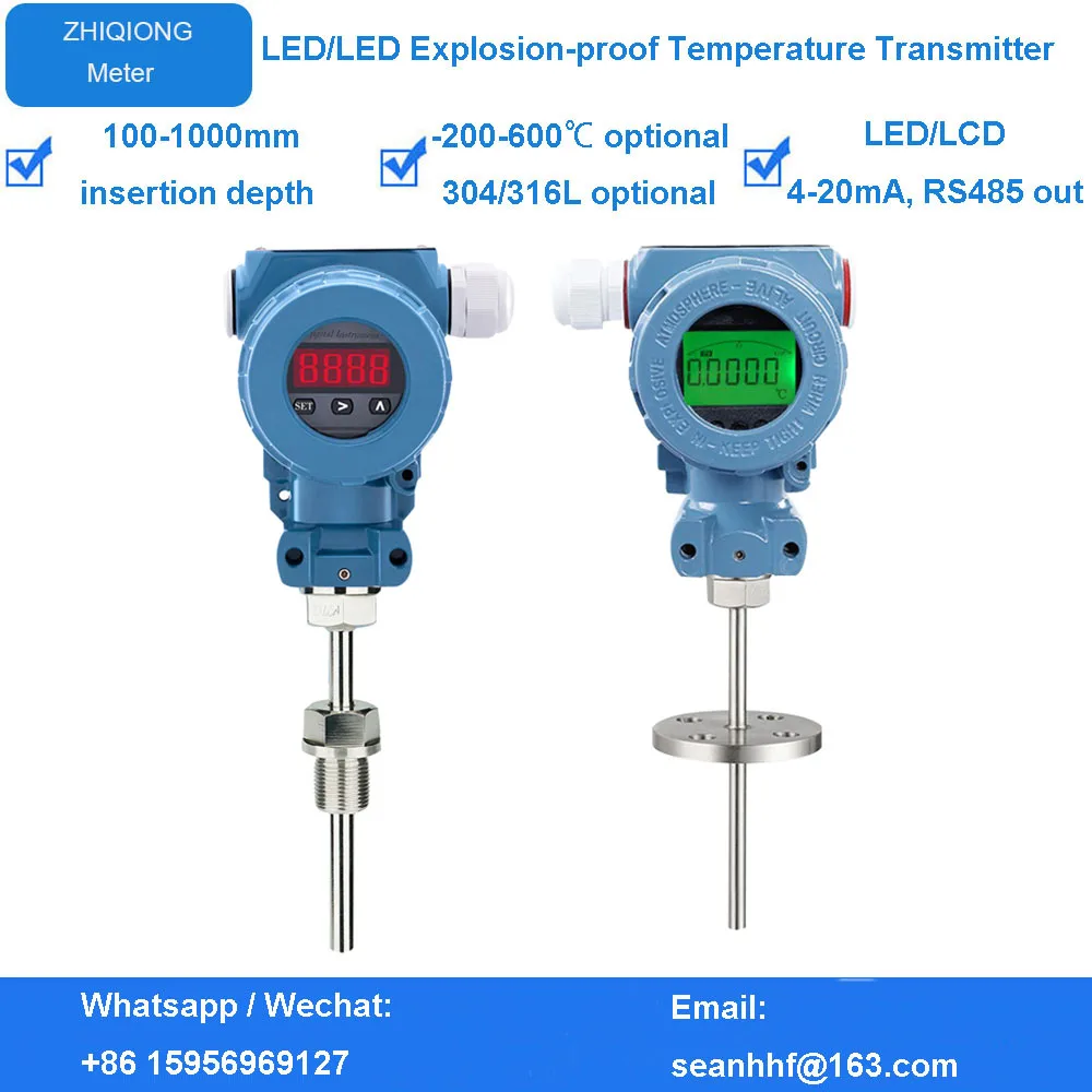 LED Digital Display integrated temperature transmitter WZP