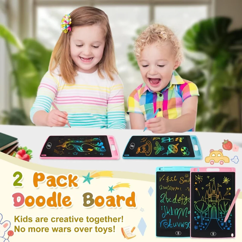 Colorful Drawing Tablet Writing Pad LCD Writing Tablet Doodle Board Toddler Toys For 3 4 5 6 7 8 Year Old Girls Boys 16/12 inch