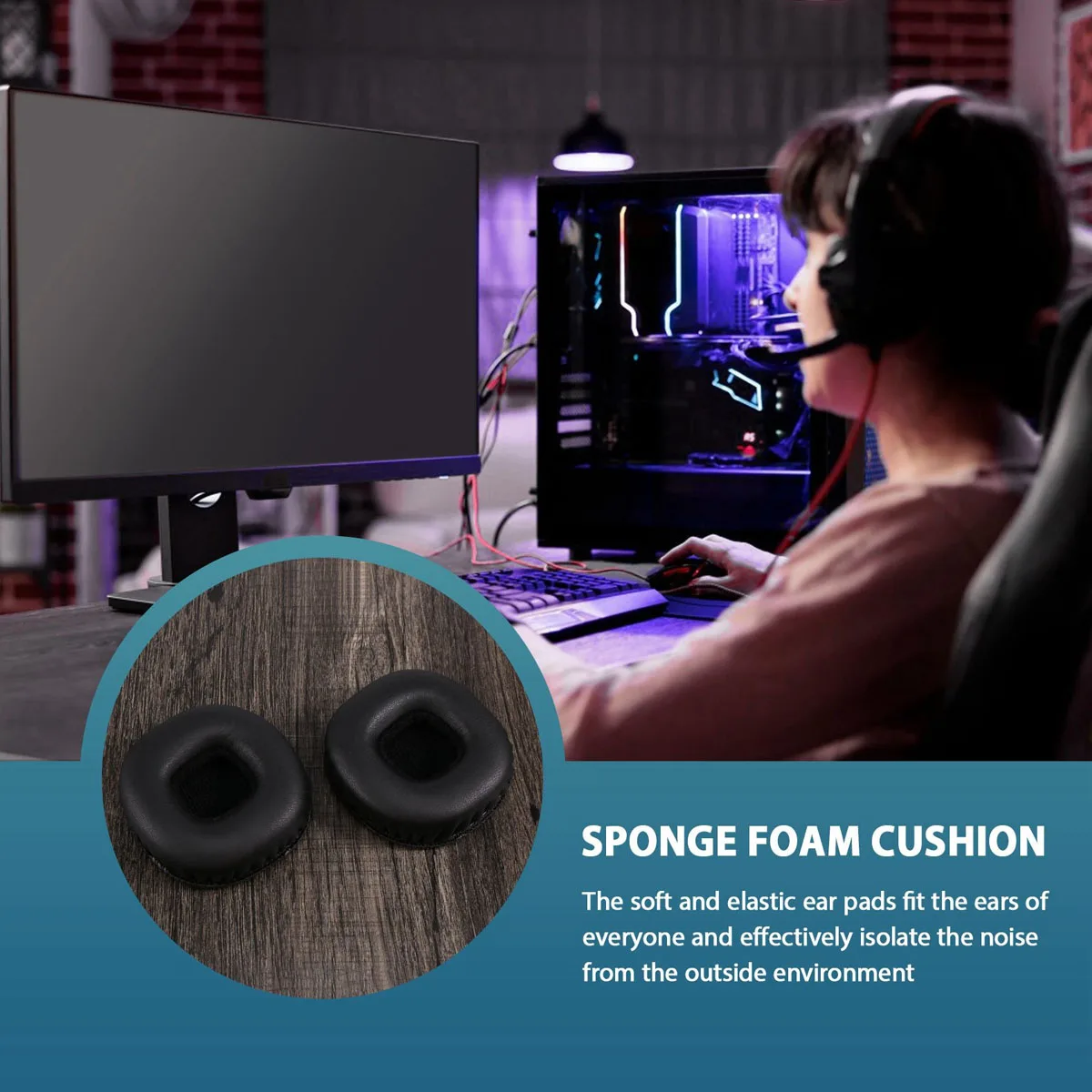 Earphone Ear Pads Earpads Sponge Foam Cushion Replacement for Marshall MID ANC ear pads