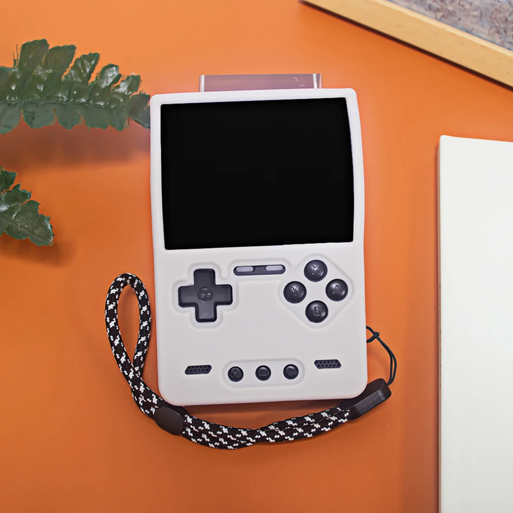 Silicone Protective Case Anti-Scratch Protector Shell Sleeve with Lanyard Soft Skin Cover Case for Trimui Brick Game Accessories