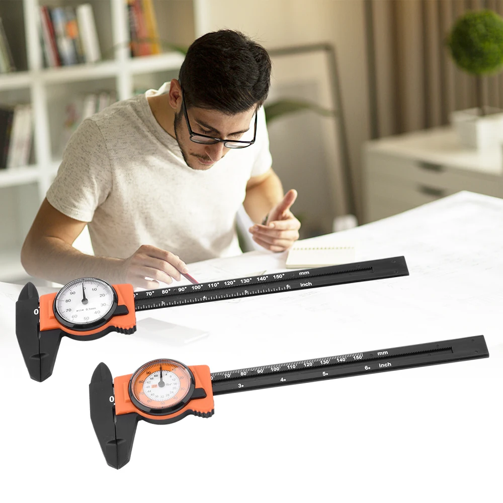 

0-150mm Vernier Caliper 0.001" / 0.03mm High Precision Dial Caliper Gauge plastic Measuring Tools