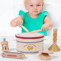 Wooden Xylophone Drum Set For Toddlers,Montessori Baby Musical Instruments Toys, Drum Set Percussion Instruments Musical Toys 5