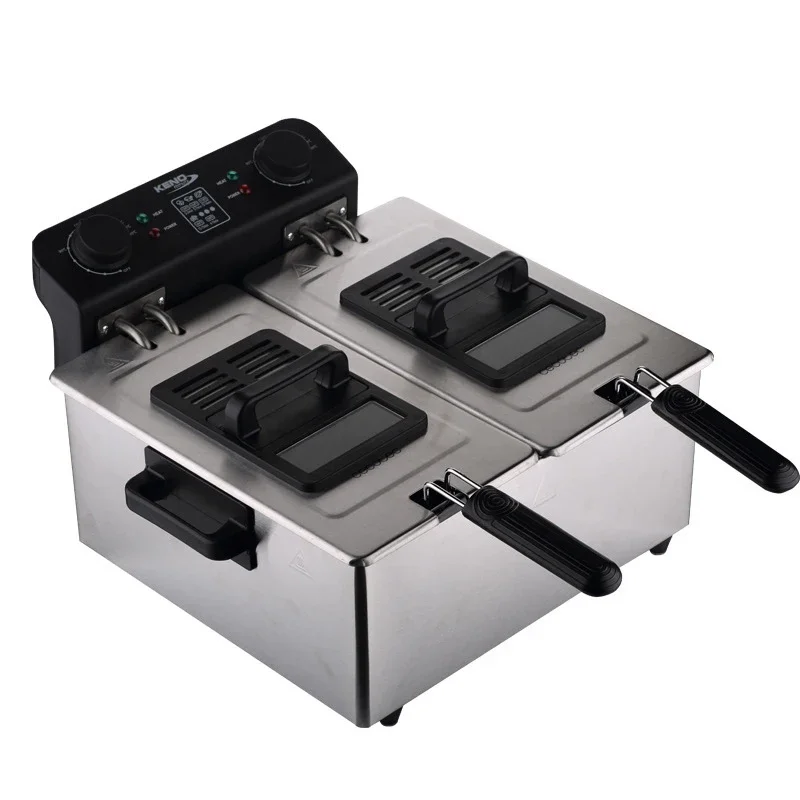 Electric Fryer 6L Household French Fries Machine Fryer Commercial Fries Fried Chicken Small Set Frying Skewers Pot