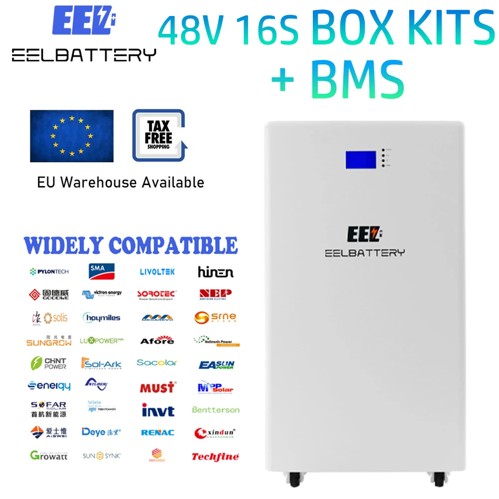 

EEL 16S 48V Battery Case Box Server Rack for DIY Solar LiFePO4 230Ah 280Ah Power Bank 200A BMS Camping Mobile Power FreeShipping