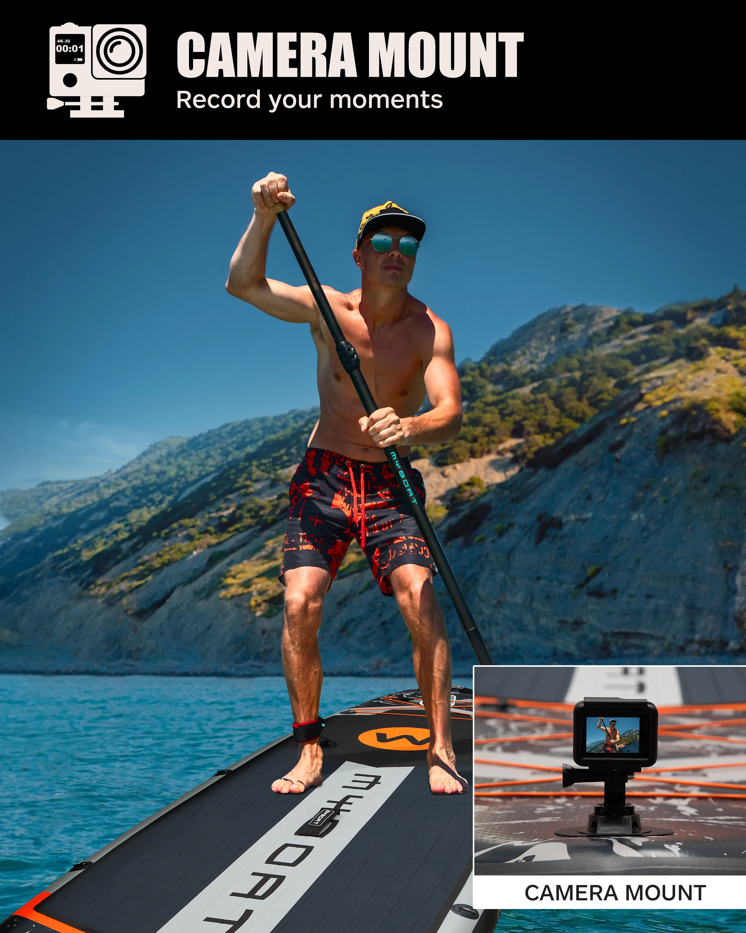 Extra Wide Inflatable Paddle Board – 11'6'' Adult Stand-Up 4