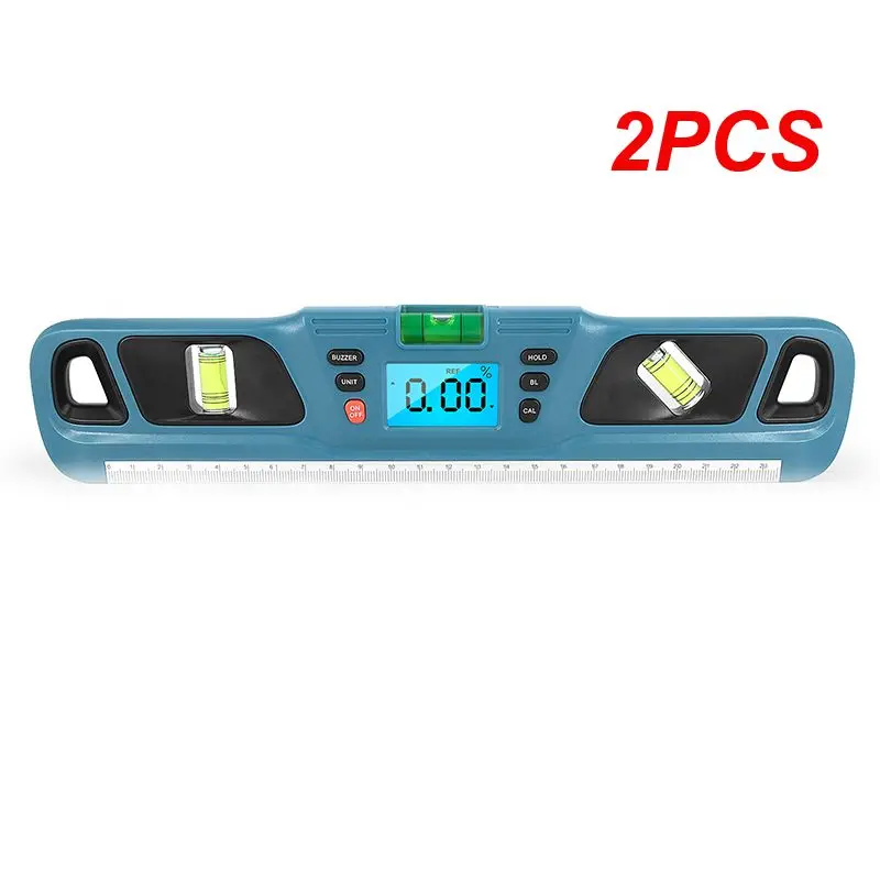 

2PCS Digital Spirit level Inclinometer Horizontal Scale Ruler 360 degree Angle Finder Bubble Electric Level Protractor