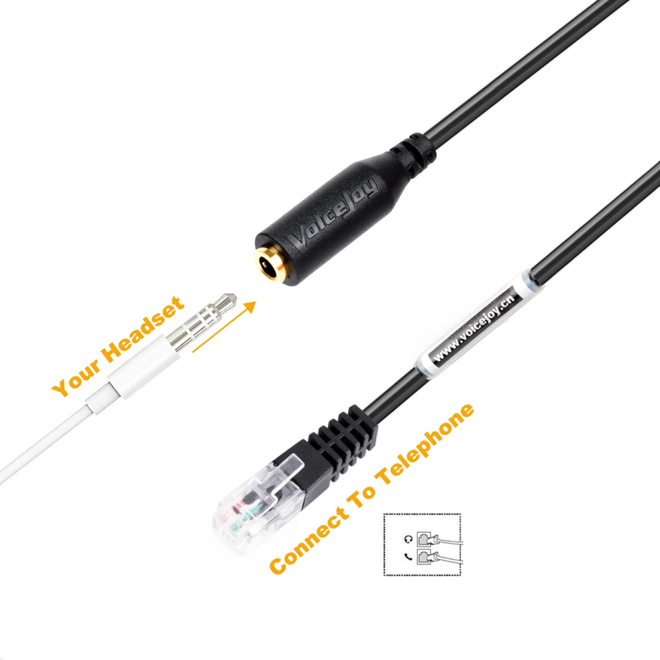 Cavo Adattatore RJ9 A 3,5 Mm 4P4C RJ9/RJ10 Maschio A 3,5 Mm Femmina Convertitore Stereo Auricolare Cavo Telefonico Cavo Audio Per Home Office Ciscon Telefono IP Phone (confezione Da 2