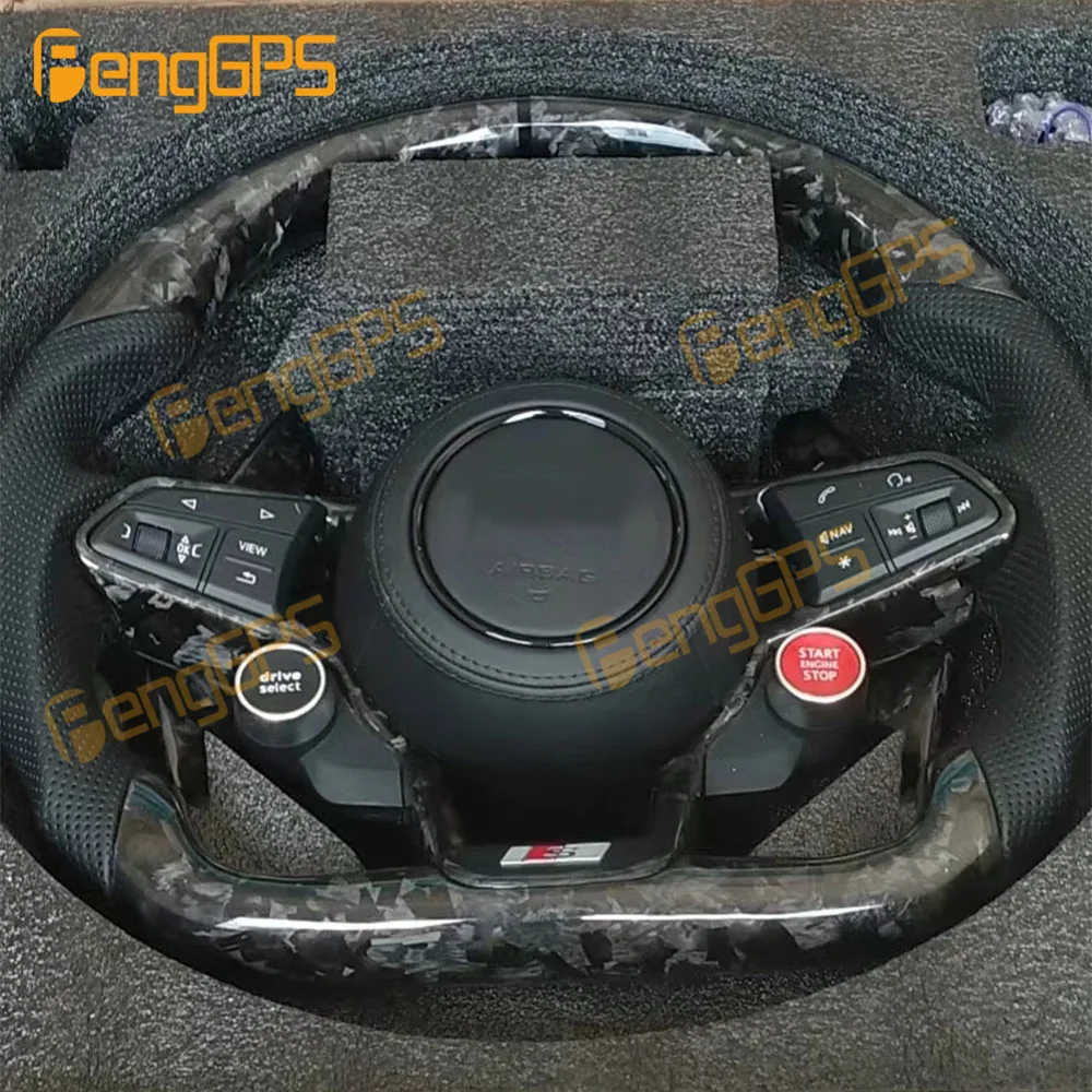 

Steering Wheel Fit For Audi Carbon Fiber Alcantara Leather Racing Wheel Sport Wheel Old To New Upgrade