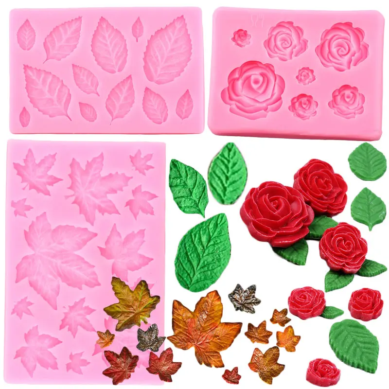 Camellia Mini Rose Daisy Flower Silicone Sugarcraft Mold Resin Tools  Chocolate Cupcake Baking Mold Fondant Cake