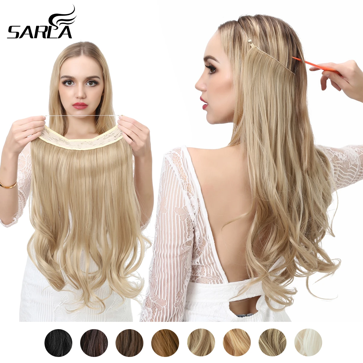 Extensiones de pelo sintético sin Clip para mujer, pelo Artificial falso Natural, Rubio degradado, negro y rosa, 18 "22"|synthetic in hair|synthetic clip in extensionssynthetic clip in AliExpress