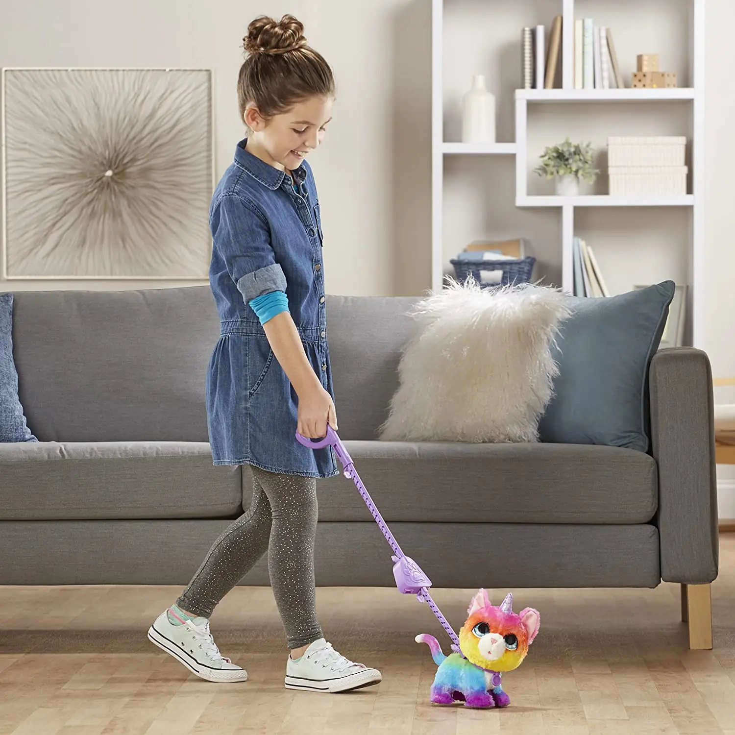 FurReal Friends E5307EU5 FRR WALKALOTS Big Wags Unicorn CAT Rainbow Colors Children's Toys Aimatronics Pet Plush Doll kawaii 5