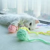 MADDEN Funny Cat Toys Colorful Yarn Balls with Bell Sounding Interactive Chewing Toy for Kitten Stuffed Toy Ball Cat Supplies