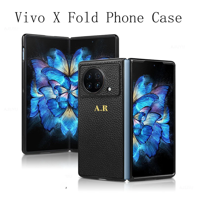 

Чехол для Vivo X Fold, натуральная кожа, мобильный телефон, с именем на заказ