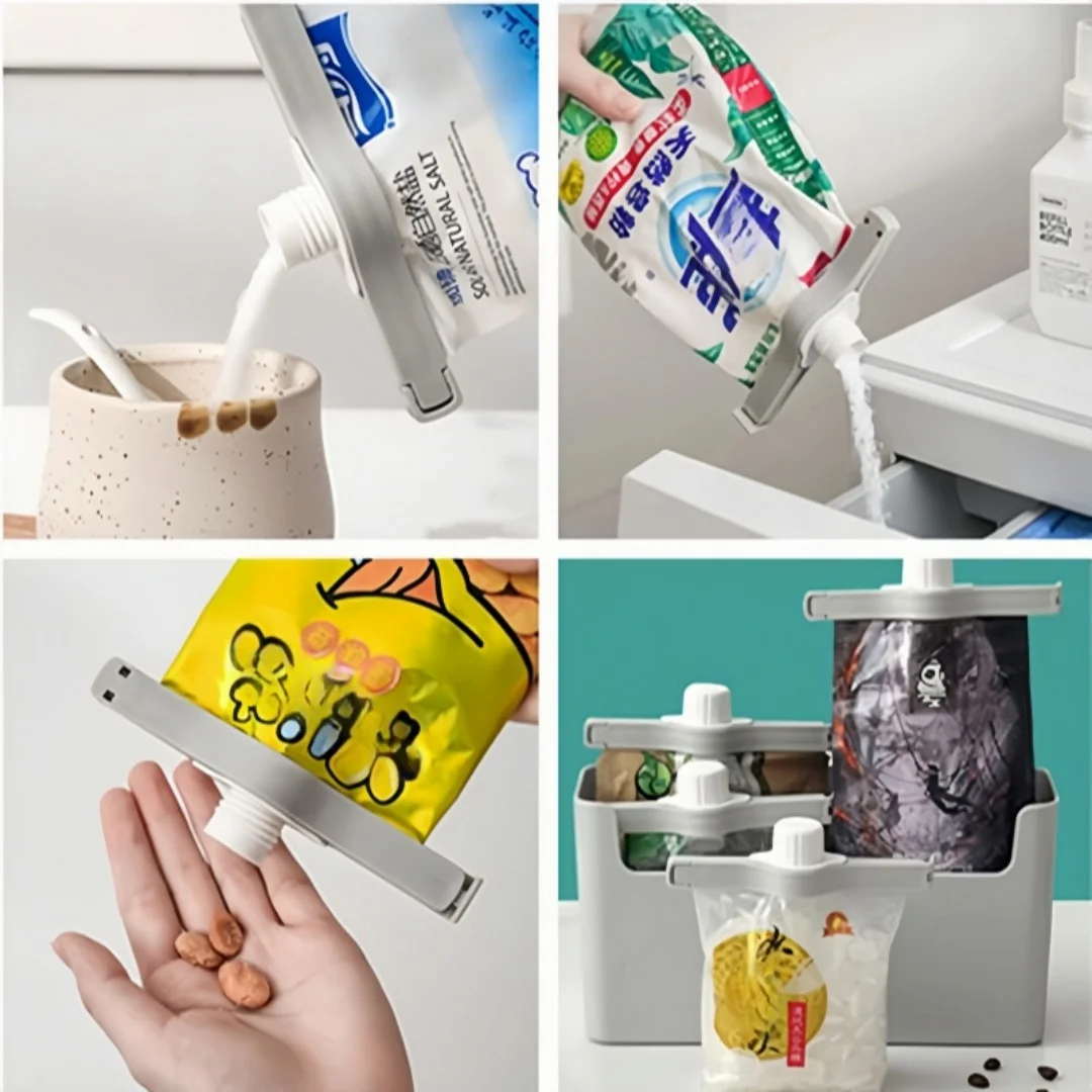 Multi-Purpose Plastic Sealing Clips with Locking Mechanism for Snack Bags Seasoning Pouches Dry Food Preservation Kitchen Tools bread bag clips kitchen bag clips sealing clips storage bag clips bag clips