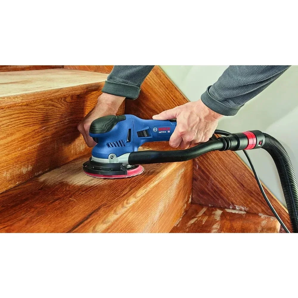 Power Tools-Electric Orbital Sander, Polisher-7.5 Amp, Corded, 6"" Disc Size features Two Sanding Modes