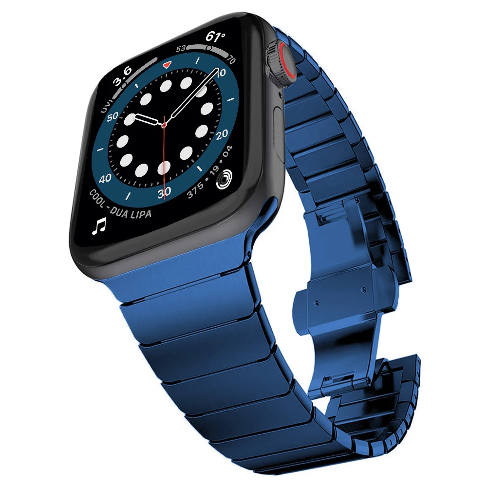 

Metal strap Compatible with Apple watch 44mm 42mm 40mm 38mm Stainless steel replacement bracelet strap for iwatch 8 7 6 5 4 3 SE