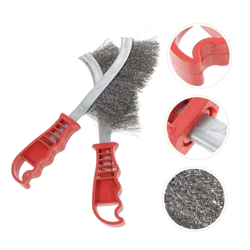 Multifunction Tool Wire Brush Metal Surface Rust Removal Cleaning Brush Kitchen Grill Special Plate Rust Removal Clean Tool