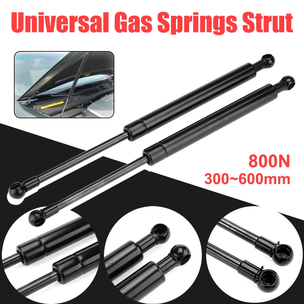 800N 300-600mm Gas Strut Bars Gas Spring Support For Boot Bonnet Car Caravans Door Windows Hatches Boat Bus 2Pcs,gas spring,gas strut fitting