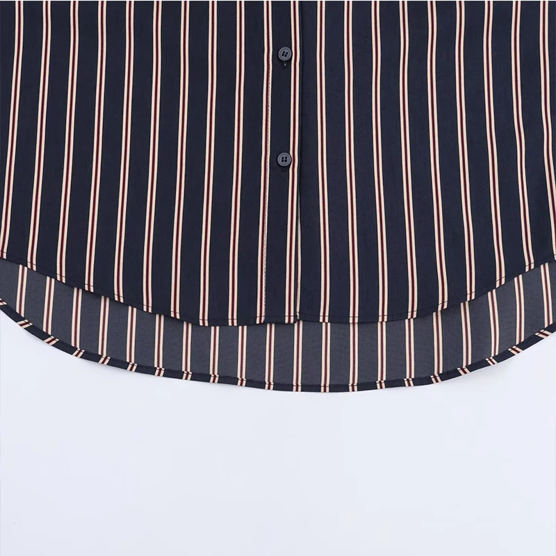 Chic Fashion Stripe Shirts for Women 2025 New Long Sleeve Lapel Women's Casual Loose Simple Style Shirt And Blouse Tops
