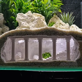 Roman Column Aquarium Cave 1