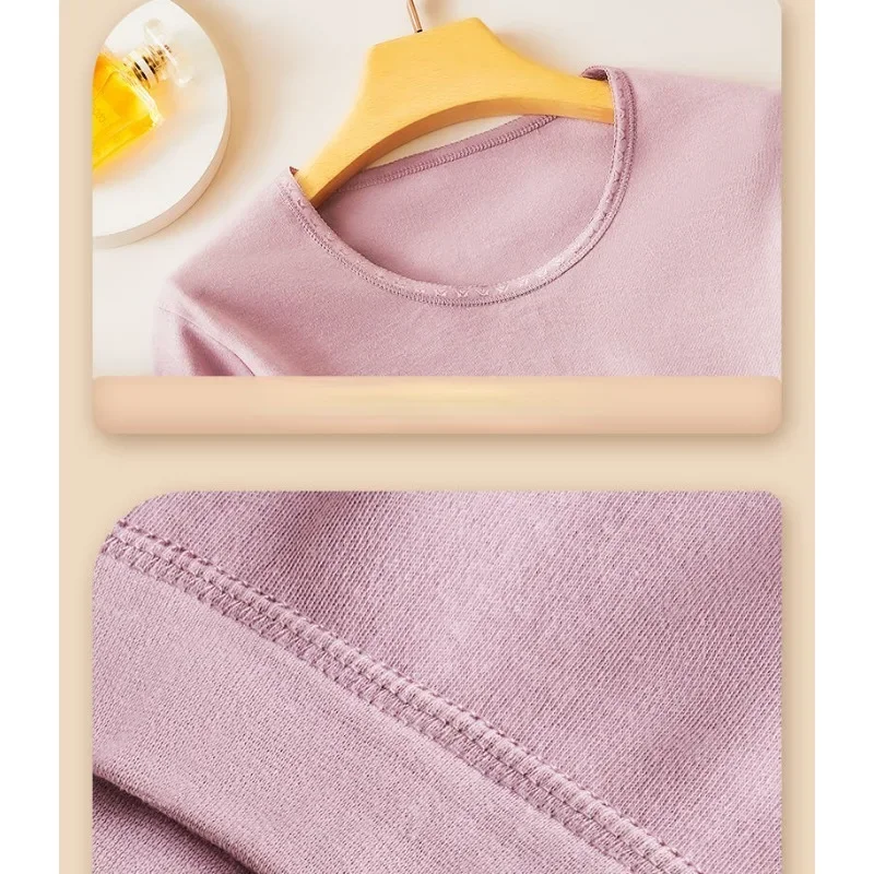 2024 New Long Johns Women's Pure Cotton Suit Thin Thermal Underwear Bottom Cotton Sweater for Fall and Winter O-neck Underwear