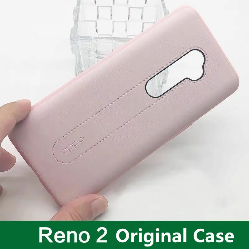 Original Case For OPPO Reno 2 official Slim Soft Leather+tpu Back Case Shockproof Rubber Skin Cover Protector Without retail box 6