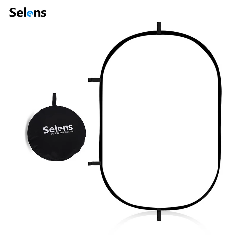 Selens 150X200CM Foldable Oval Reflector Soft Light Board Video Photography Diffuser Photo Studio Soft Panel with Portable bag