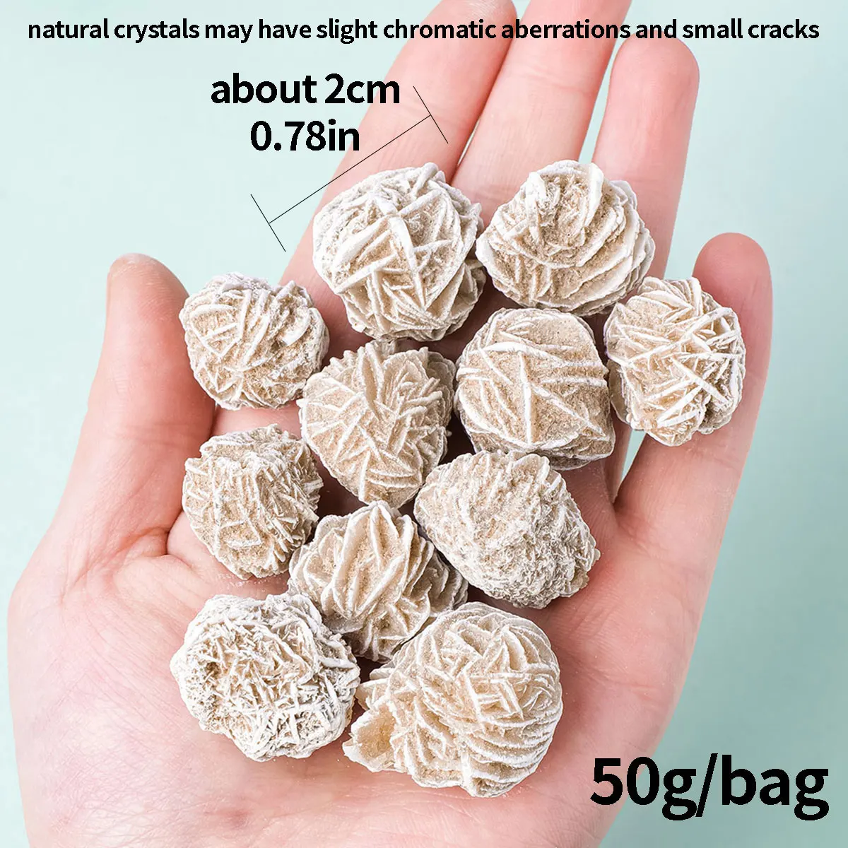 Natural Crystal Desert Rose Mineral Specimen - 50g Collectible Ornamental Stone