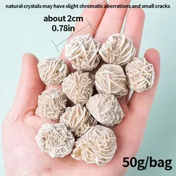 Natural Crystal Desert Rose Mineral Specimen - 50g Collectible Ornamental Stone - 50g (Desert Rose Stone)