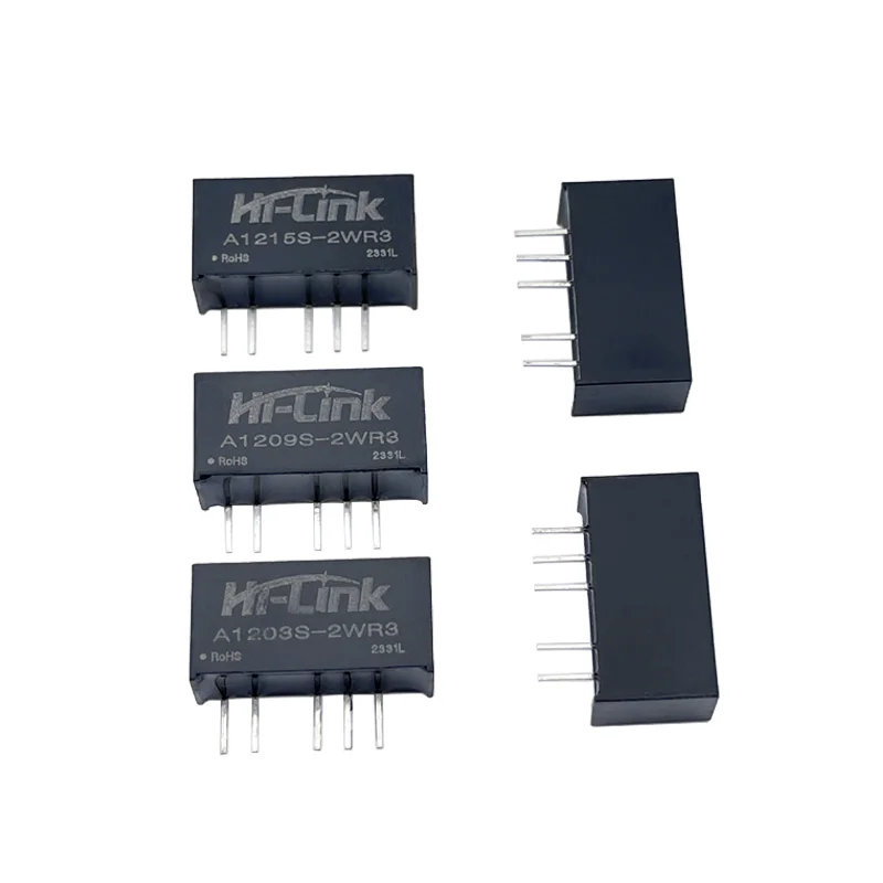 Hi-Link Dual Output 2W 3.3V/5V/9V/12V/15V/24V A1205S-2WR3 A1212S-2WR3 A1224S-2WR3 DC-DC Power Supply Converter Module