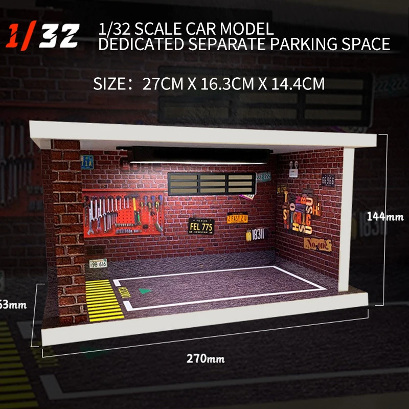 1/32 1/24 1/18 Scale Lighting Parking Lot Assembly Toy Diecast Alloy Model Car Garage DIY Scene Collection Display Toy Car Gift image 23