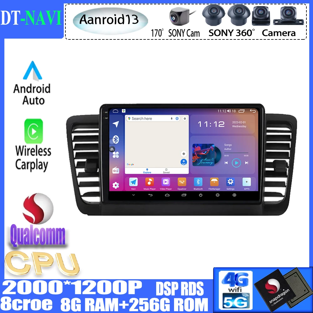 

Android 13 For Subaru Outback 3 Legacy 4 2003-2009 Car Radio Multimedia Player Navigation GPS Carplay WIFI No 2din DVD Head Unit