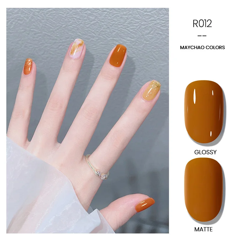 MAYCHAO 10ML Gel Nail Polish 48 Colors Long Lasting Semi Permanent Nail Gel Varnish Soak Off UV LED Gel Base Top Coat Nail Art