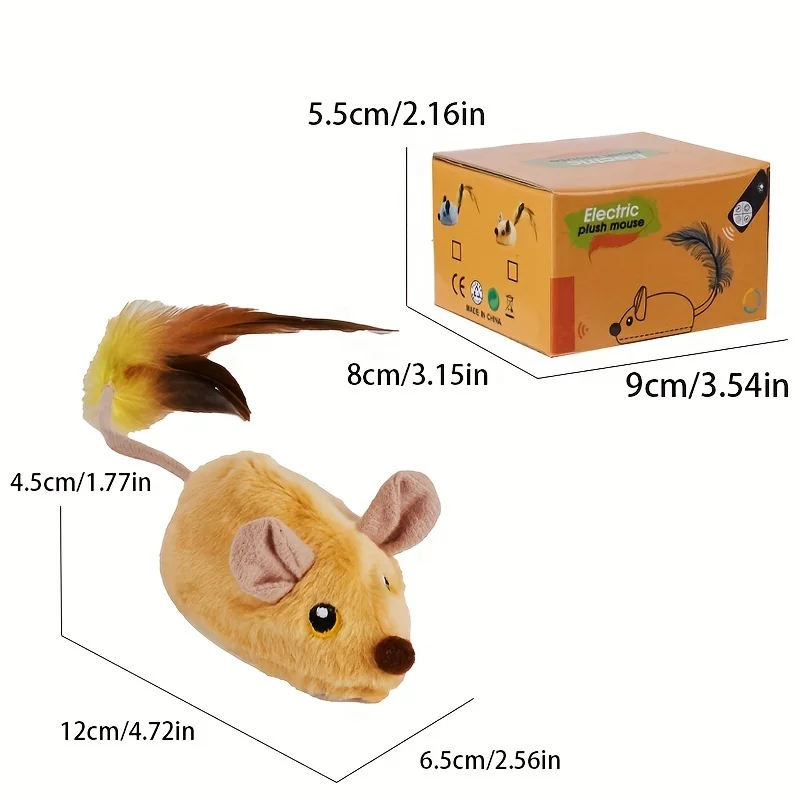 Pet Toy Cat Toy Simulation Remote Control Electric Indoor Cat And Mouse Toy Rechargeable Induction Boredom Reliever Wireless Cat Chasing