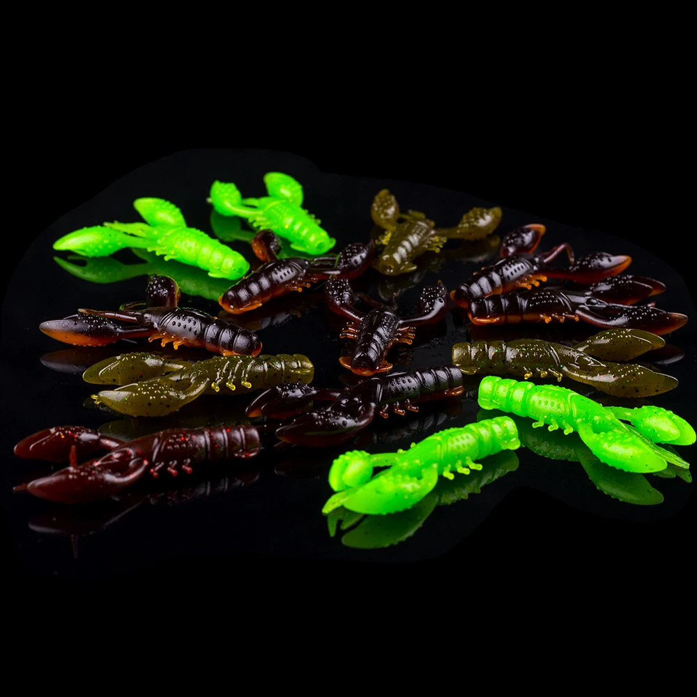 Magnisher 6 teile/beutel Weiche Köder Garnelen Geschmack Silikon Angeln Lockt 6 cm 3,5g Schwimmende Garnelen Weicher Köder Bass forelle Köder für Angeln – Detail 15